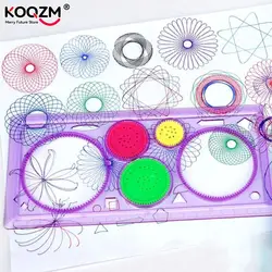 1PC Spirograph Geometric Ruler Learning Drawing Tool Stationery For Student School Rulers Office Supplies Set Creative Good Gift