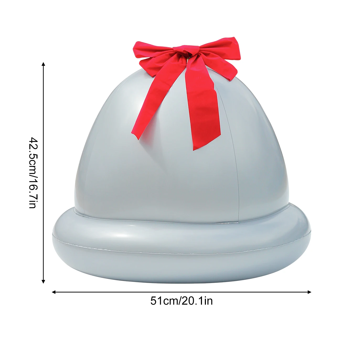 1PC Opblaasbare Bal met Strik Giant PVC Opblaasbare Ballon Decor Fun Xmas Opblaasbare Yard Decor Outdoor Ornament