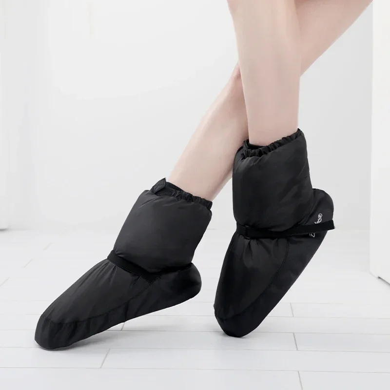 Winter Dance Boots Warm Antiskid Ballerina Boots Training Shoes Women Ballet Shoes Warm Up Booties National Dancing Shoes