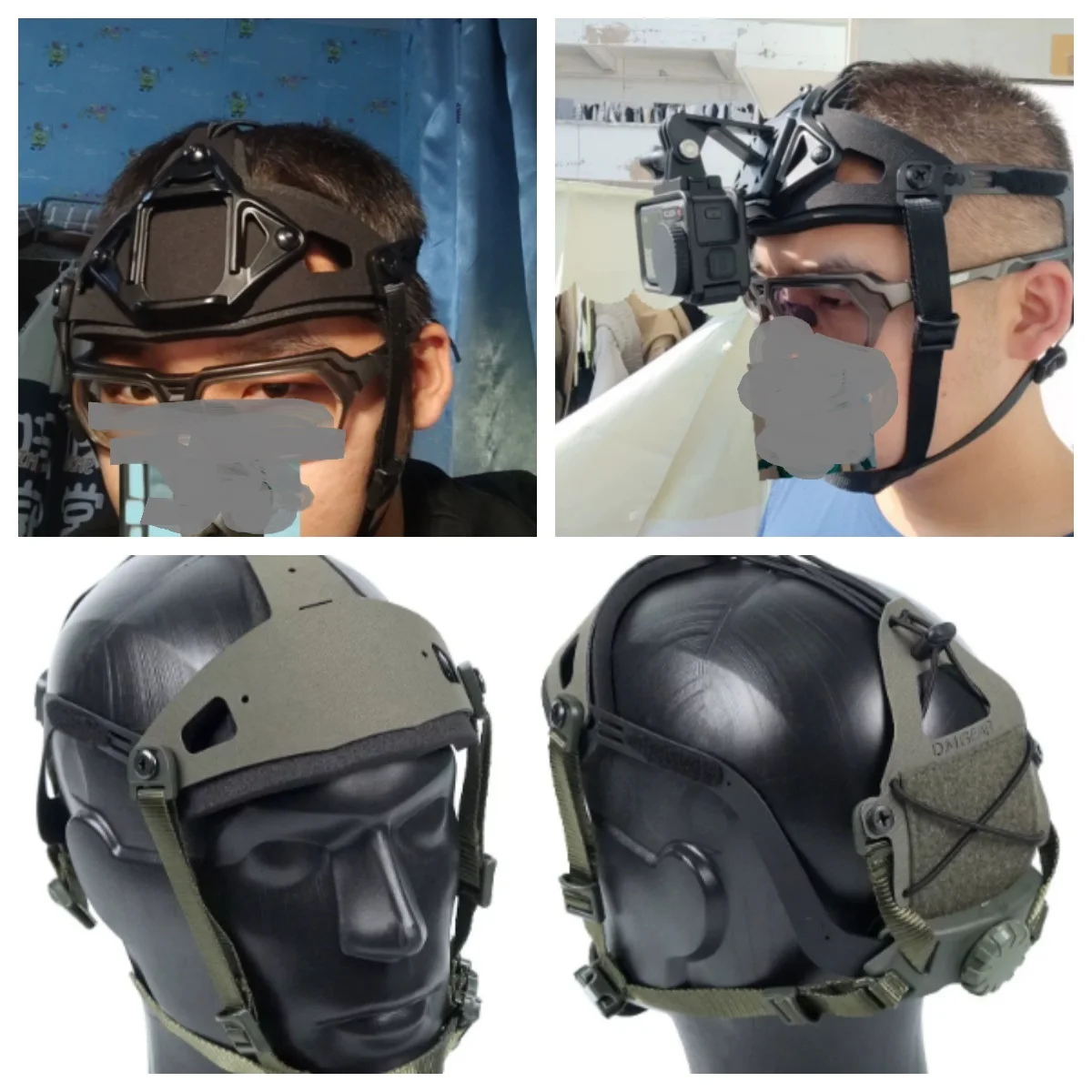 

New Head Mounted Steel Frame Night Vision Device For Outdoor Sports Tactics, Sports Camera Helmet Bracket