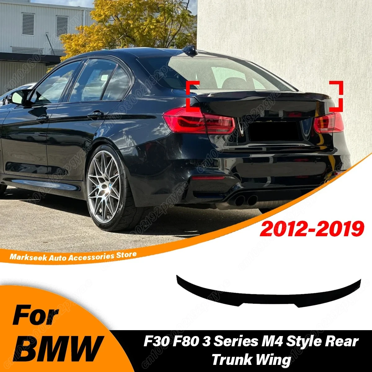 

For BMW F30 F80 3 Series 2012 2013 2014 2015 2016 2017 2018 2019 Automobile Rear Torso Spoiler Wing Fixed Air Wing Modification