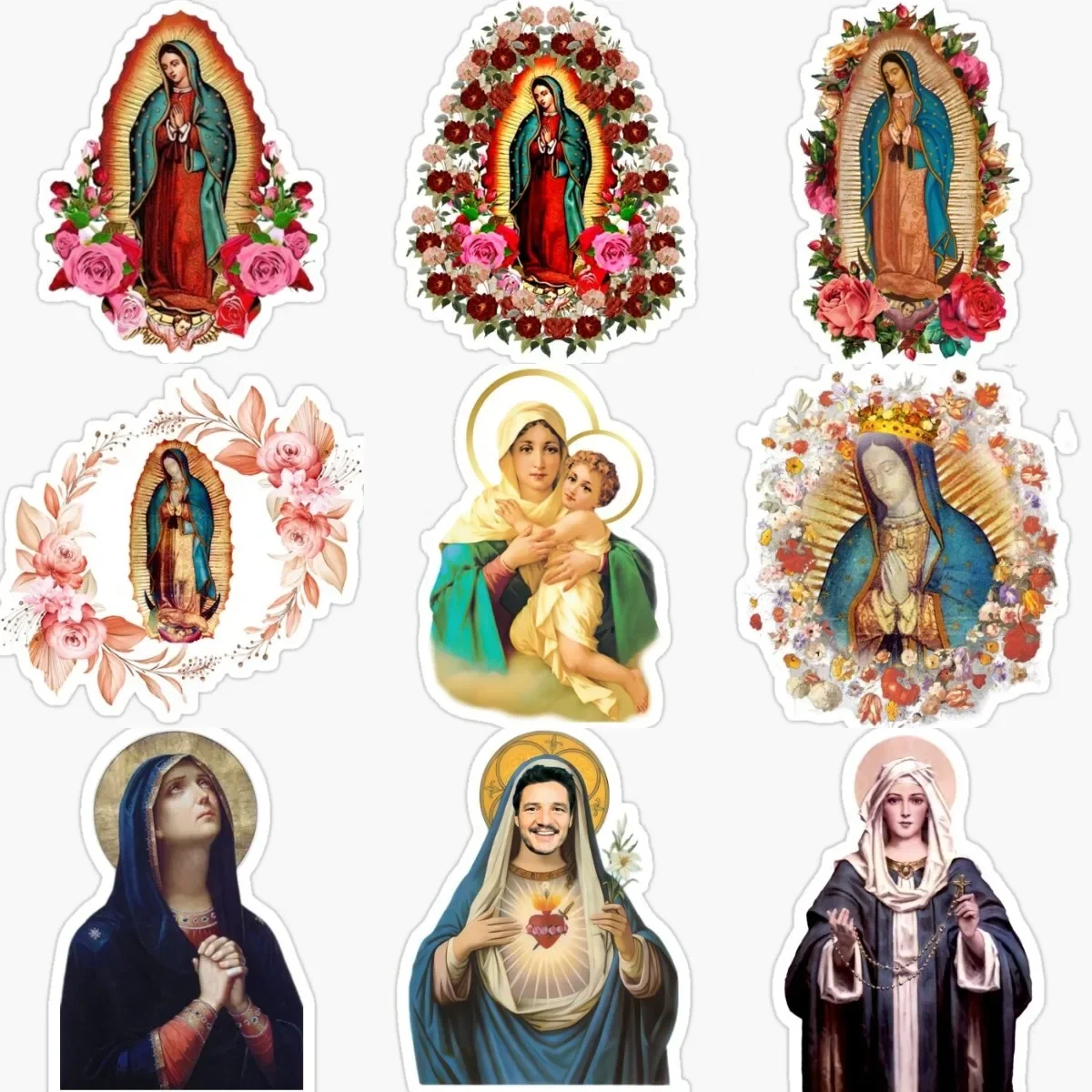 

Christian Catholic Virgin Mary Sticker Motorcycle Laptop Wall Window Truck Glass Helmet Camper Bicycle Room Door Van Decal PVC