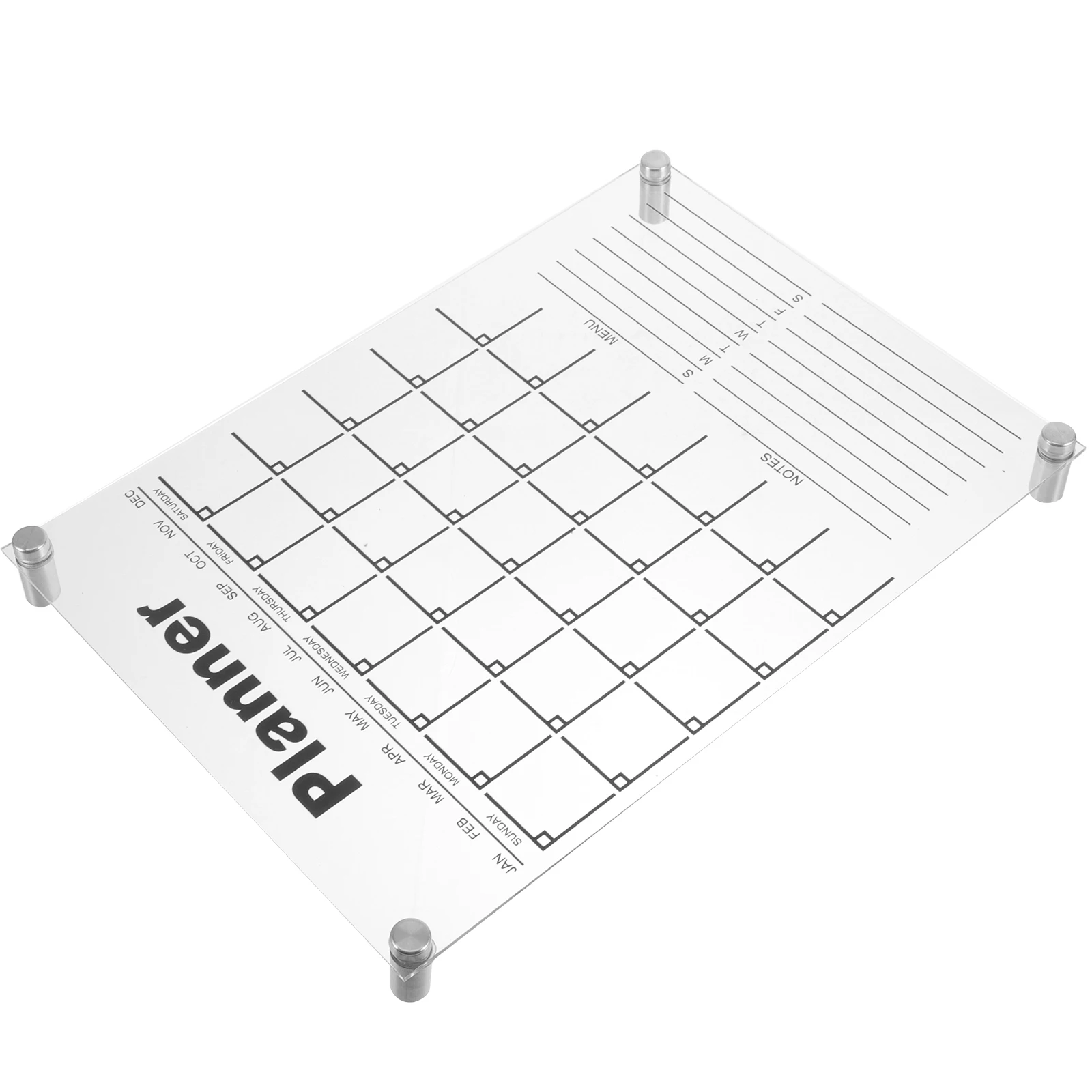 

1 Set Clear Acrylic Calendar Month Dry Erase Reusable Message Wall Hanging Planner Home Office Decorative Board Sign Wall Mount