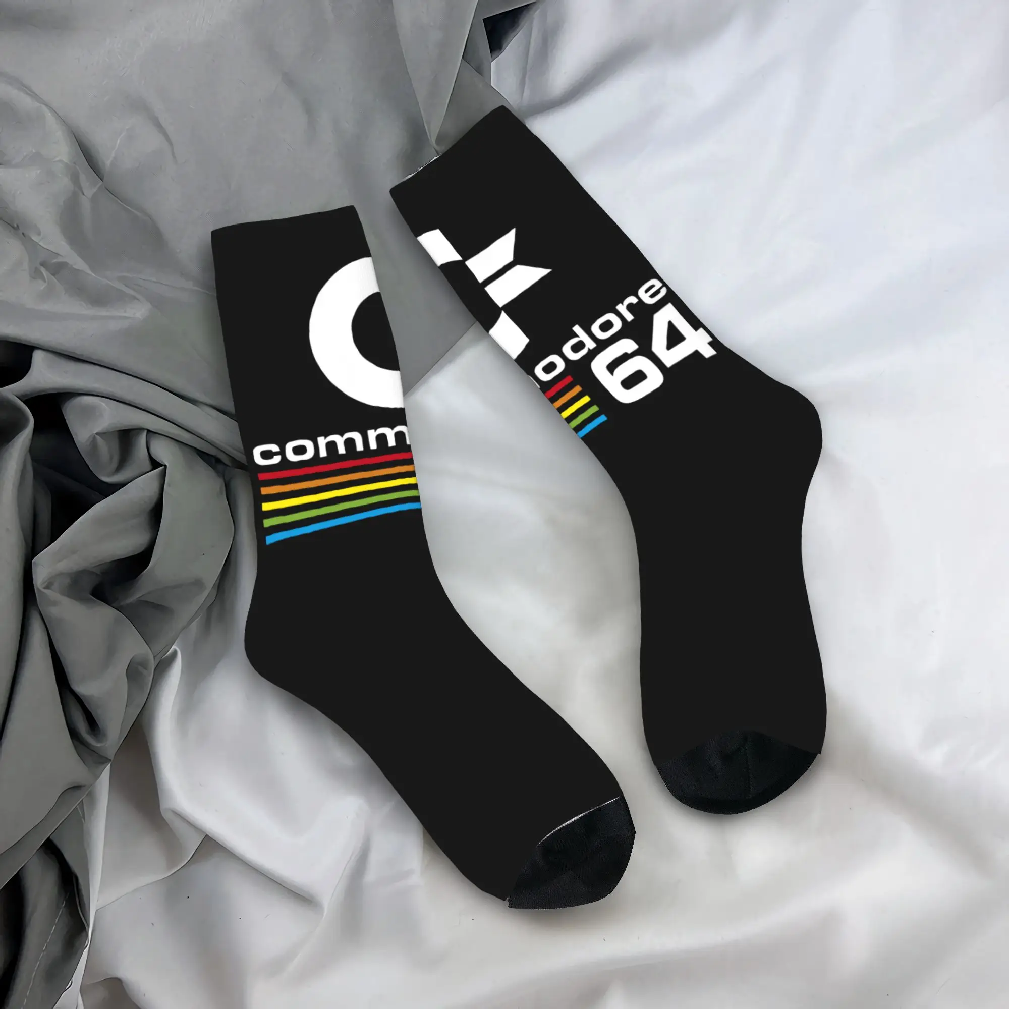 

Мужские носки Custom Kawaii Commodore 64, удобные теплые носки унисекс с 3D-принтом C64 Amiga Computer Crew Socks