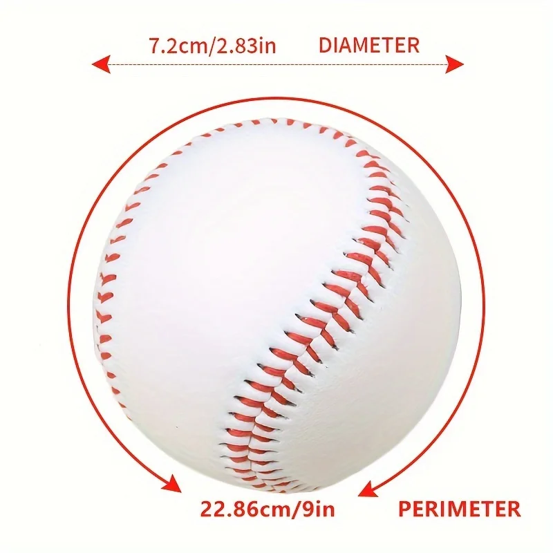 

9-Inch Hardwood Core Baseball Soft Rubber Core Baseball Throwing Training Sawdust Hard Solid Baseball