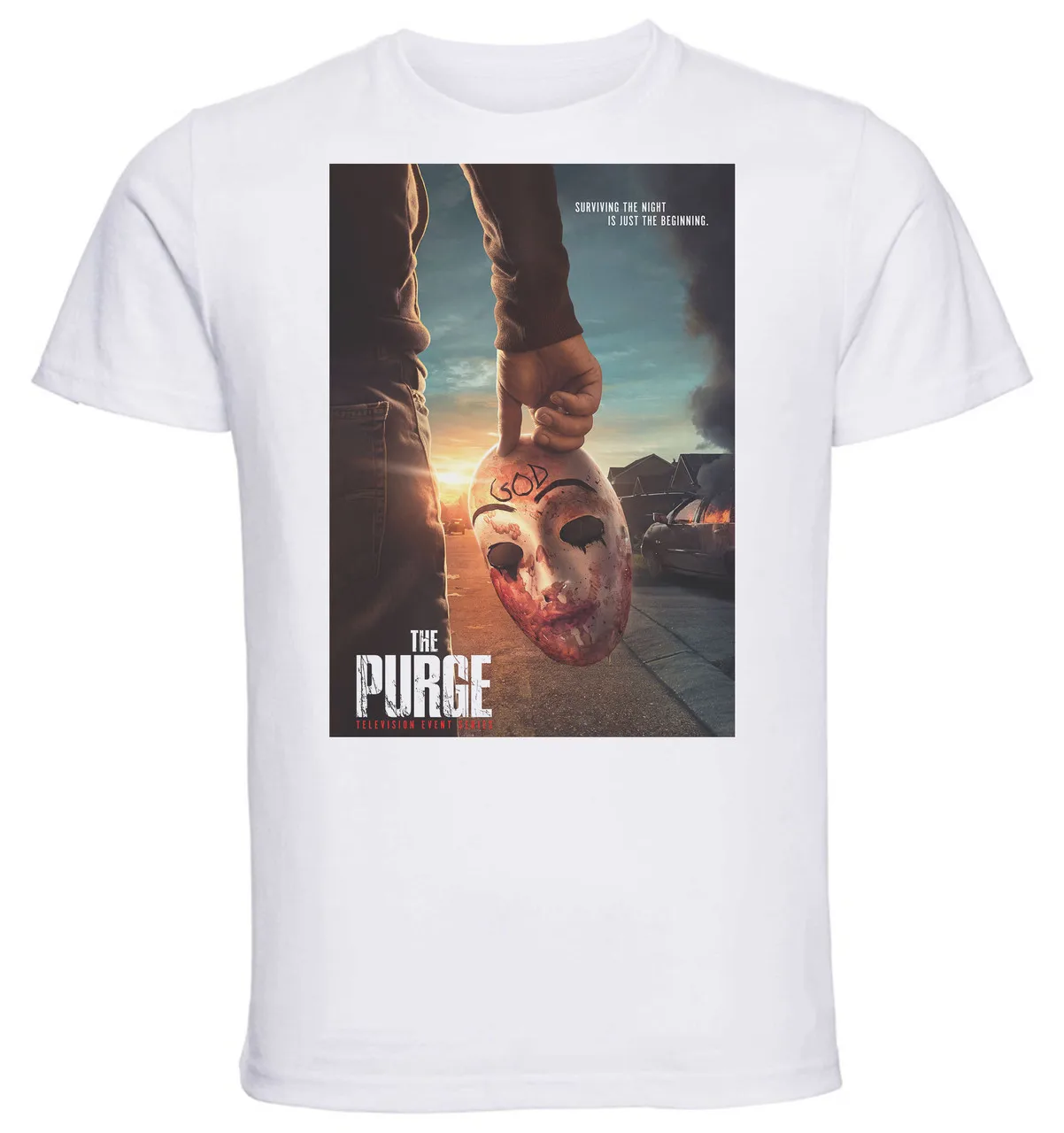 T-Shirt Unisex White TV Series Playbill The Purge