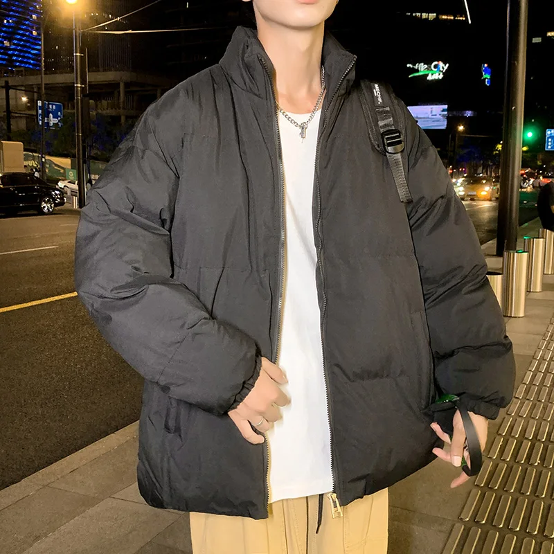 

Winter Hot Sale Men Parkas Jackets Comfortable Stand Collar Cotton Coats Fashion Casual All-match Male Clothes Multiple Colors