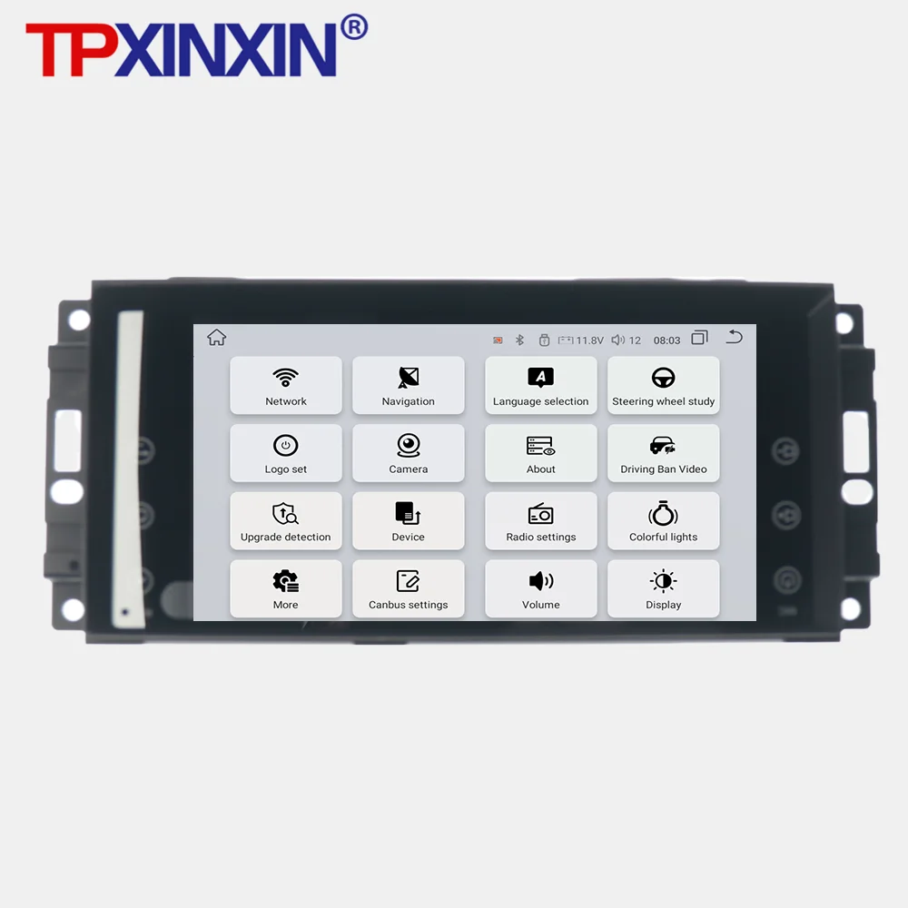 شاشة 7 بوصة عالية الدقة لسيارة جيب جراند شيروكي 2005-2009 راديو السيارة CarPlay أندرويد 14 تحديث مشغل وسائط متعددة وحدة رأس الملاحة GPS