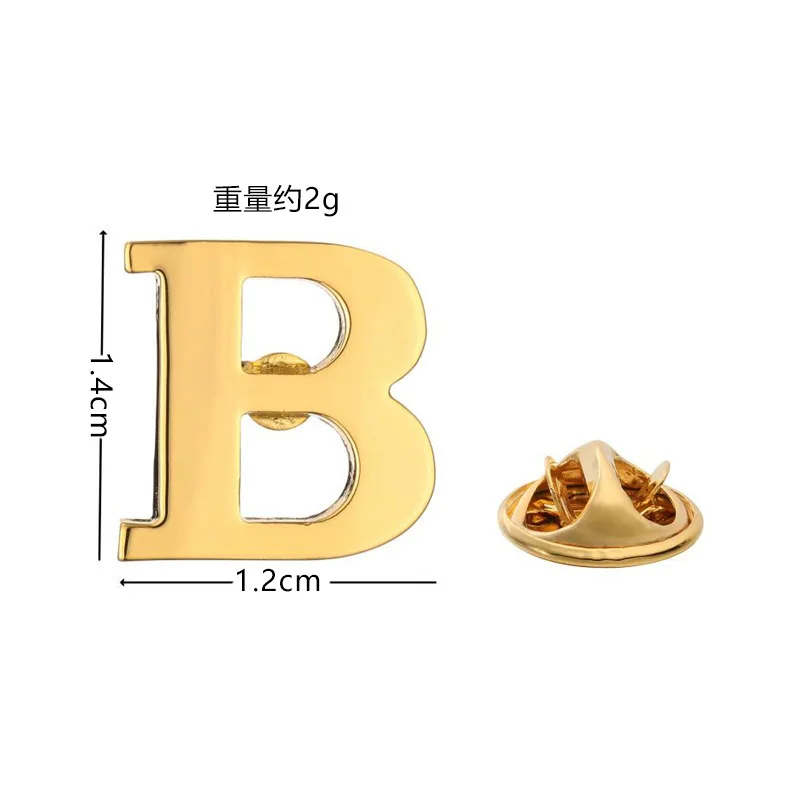 26pcs Personalized Letter Brooches Metal Icons Pins Badge Button Backpack Clothes Decor Accessories Jewelry Anime Pins Gift