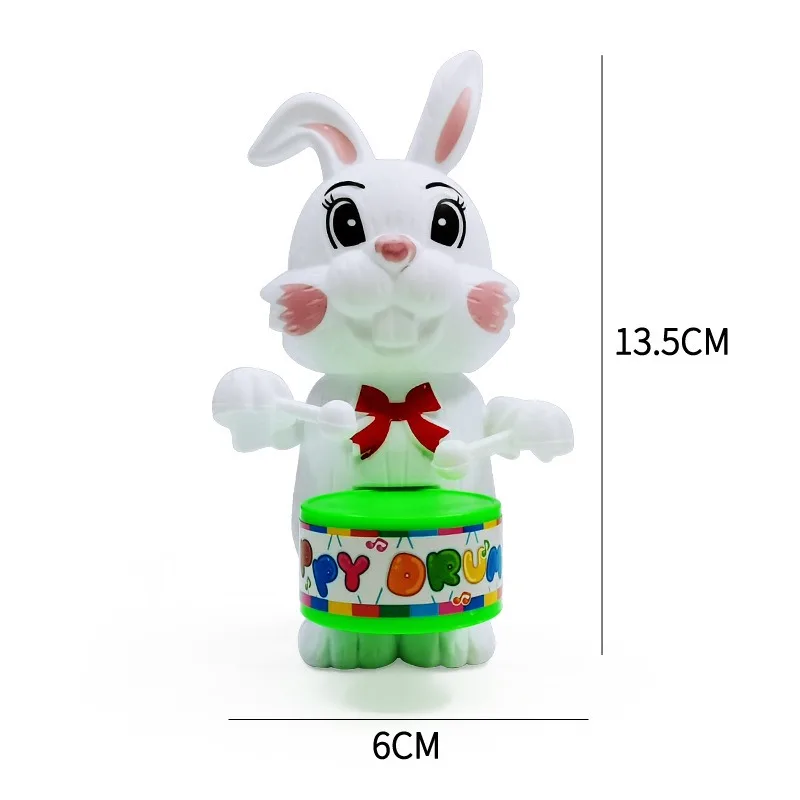 Cartton Rabbit Drumming Clockwork Wind-Up Toys for Children Funny Game Educational Baby Birthday Surprises Children\'s Day