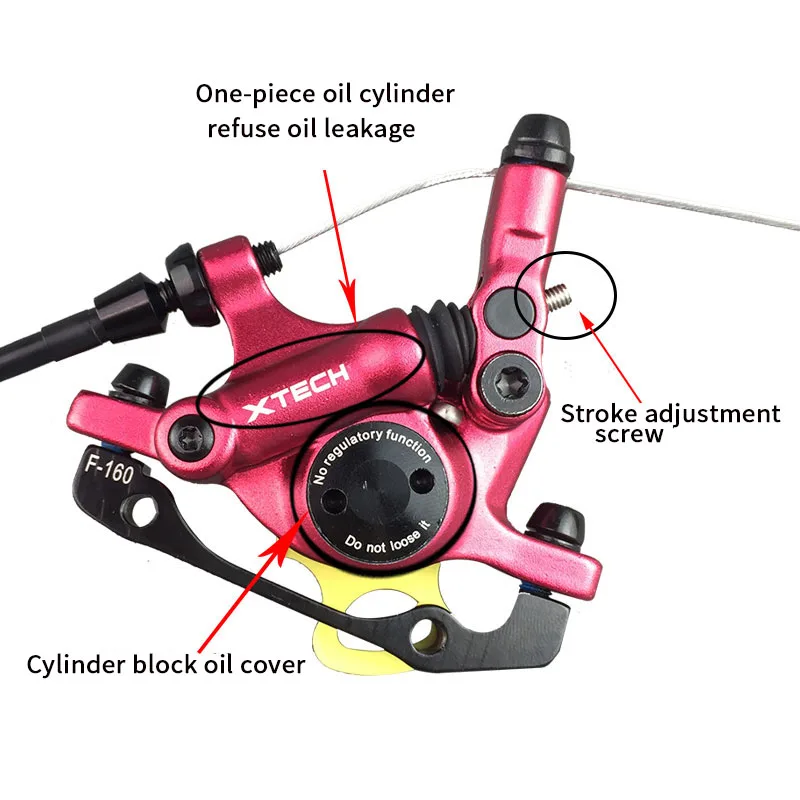 ZOOM HB-100 MTB Hydraulic Line Pulling Disc Brakes Bike Oil Brake Bicycle Brake Accessories Bicycle Calipers Set