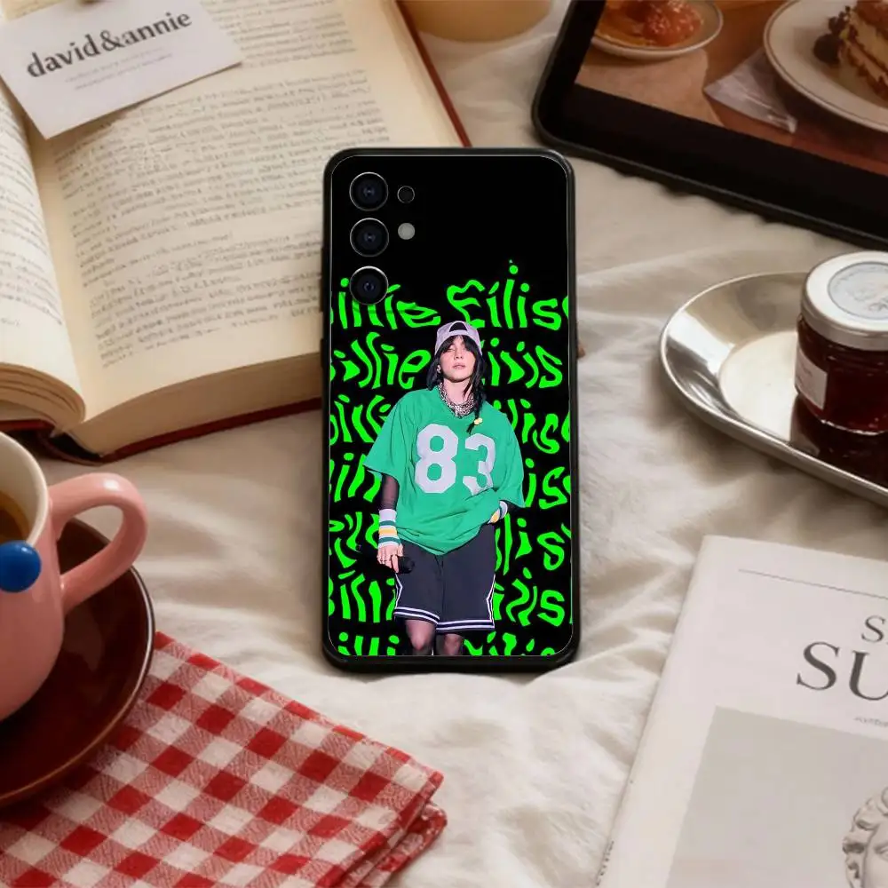 B-Billie B-BLUE E-Eilish singer  Phone Case For Samsung S 25,24,23,22,30,21,10,9,Ultra,Plus,Lite,FE,4,5 G Soft Black Case view 3