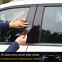 Suitable for 2023 KIA K2 K3 K4 K5 KX3 KX5 KX1 KX7 KX CROSS car modified special window trim PC black mirror column decoration