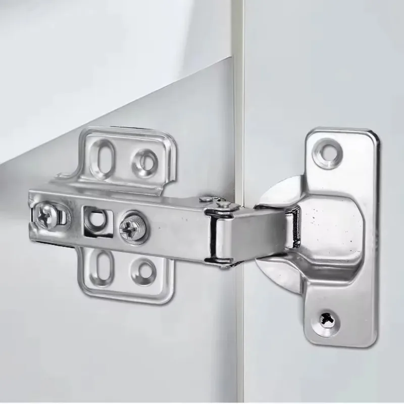 

2/10pcs cabinet hinges straight curved full cover steel hydraulic door hinges shock absorbers buffer soft close kitchen cabinets