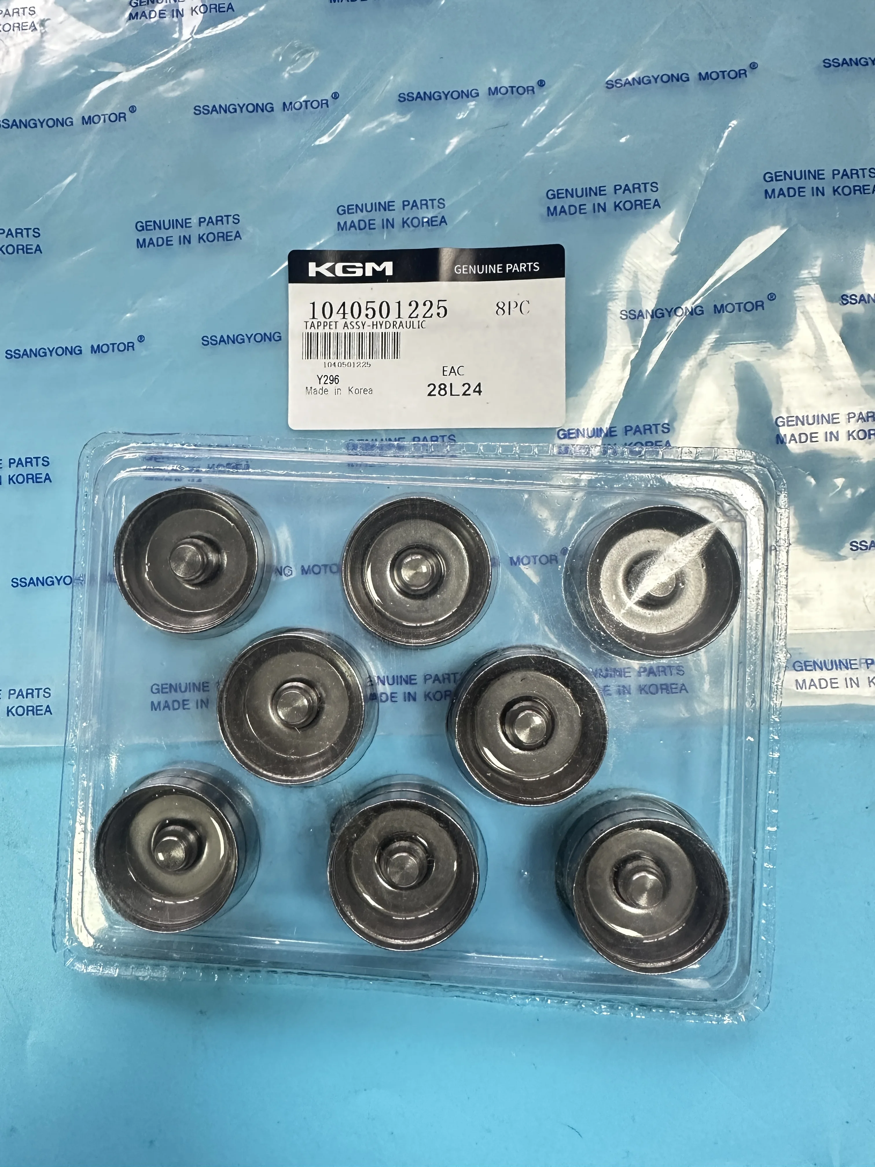 8PC Hydraulic Tappet Assy 1040501225 Untuk Ssangyong Actyon Kyron Rexton Actyon Sports MB100 E23、E32