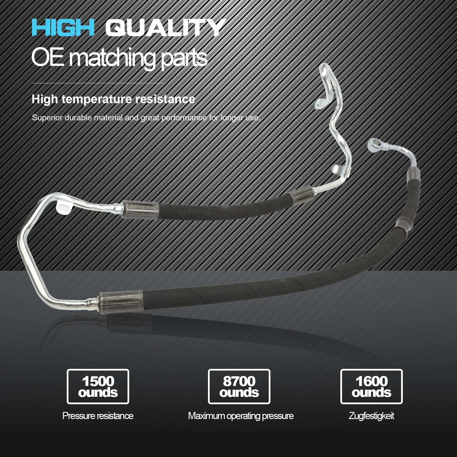 

2114660481 Power Steering Pressure Line Hose for E-Class W211 E240 E320 2002-2008 E-Class T-Model S211 E240 T E320 T 2003-2009