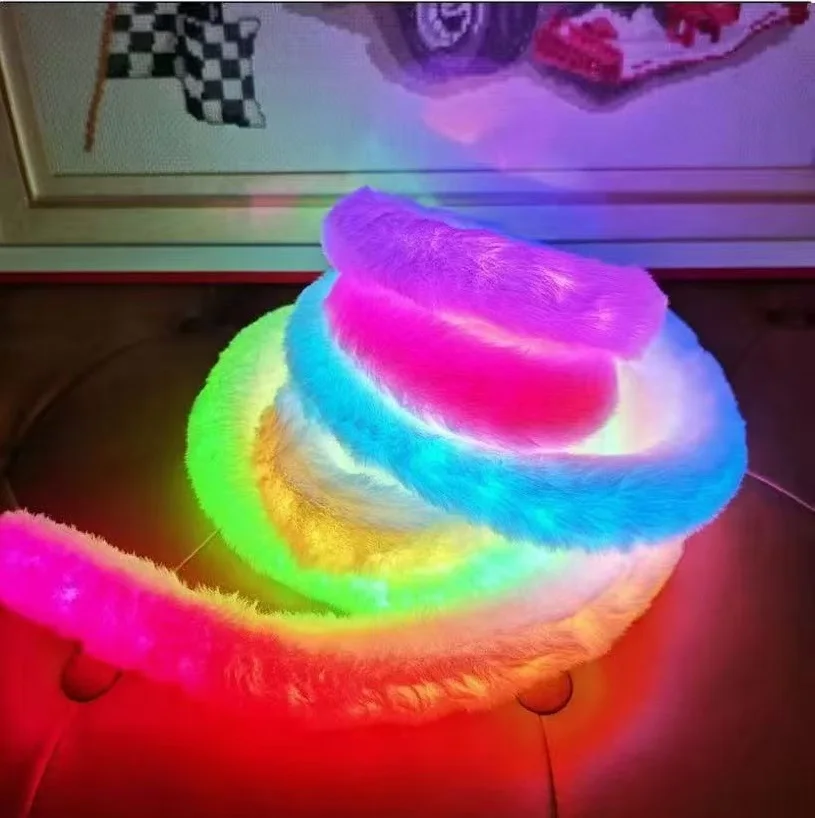 Round 360-Degree Luminous LED Dragon Scale Smart RGB Colorful Woven Light Strip, Flexible Neon Pipeline-Shaped Light Strip