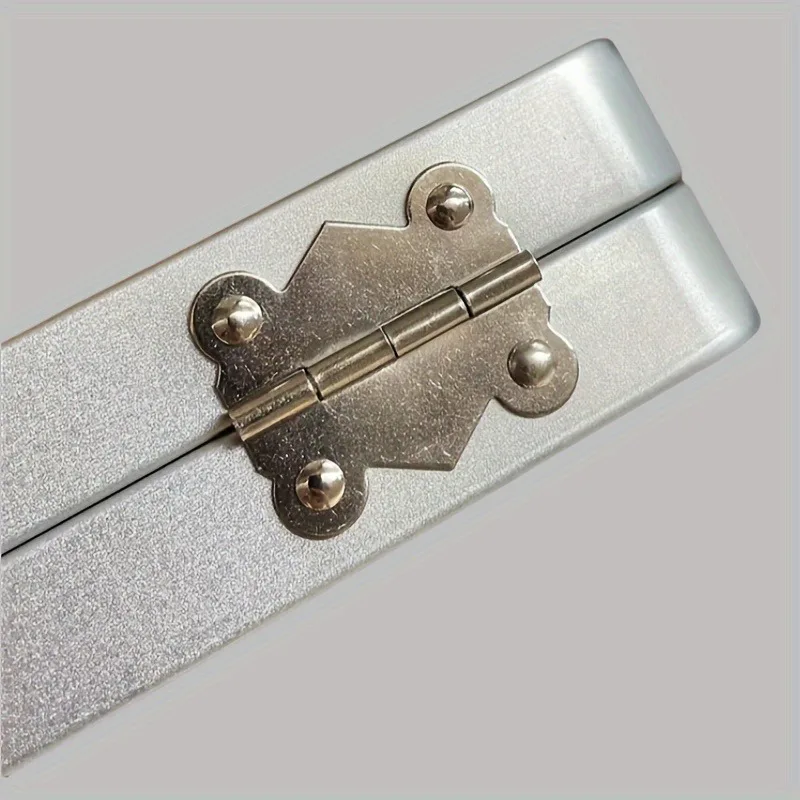 Classic Metal Storage Box with Lid - Durable Flip Top Rectangular Organizer for Bills, Cosmetics, And Stationery