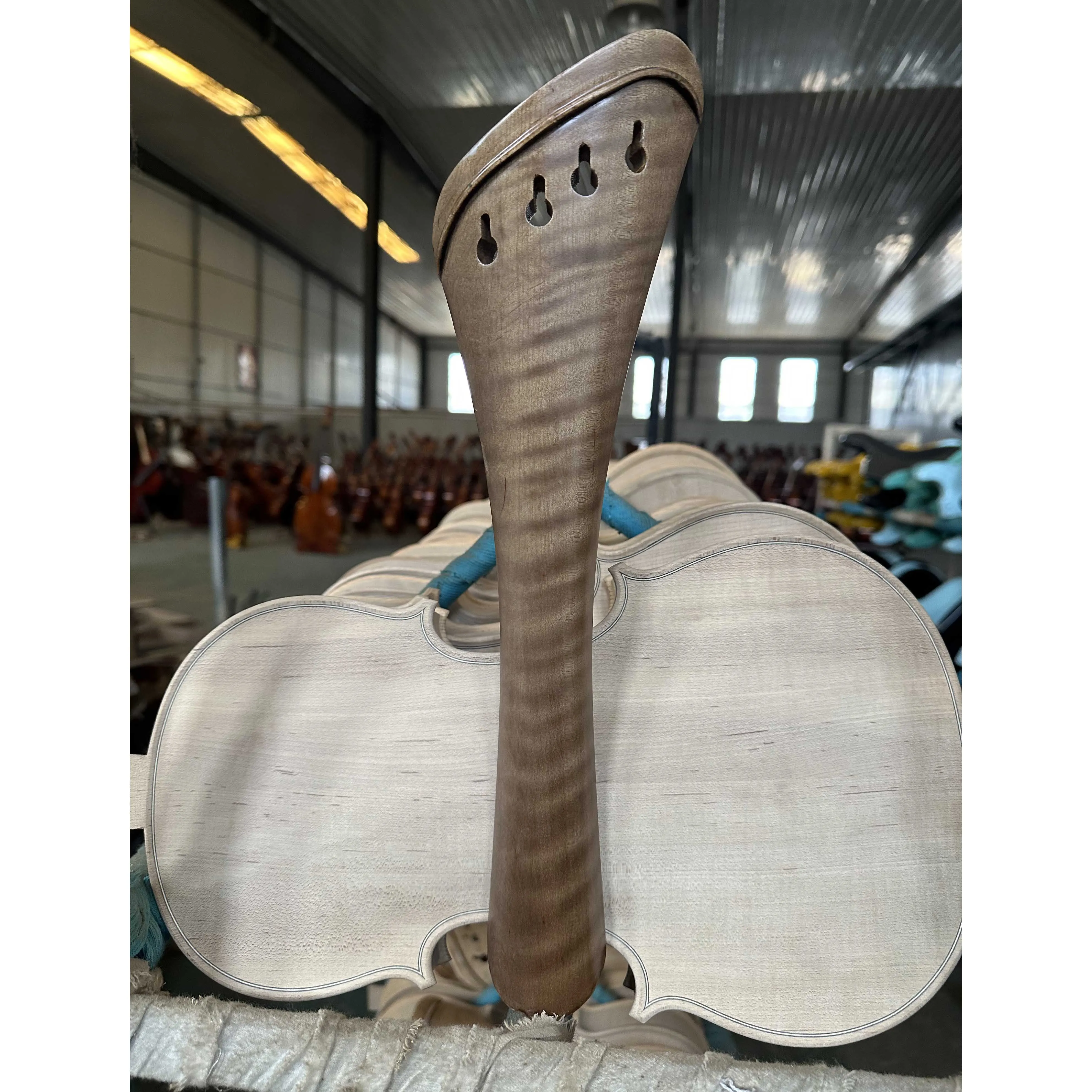 Double Bass Tail Piece, Special Shaped Maple Tiger Pattern, Solid Maple, High Quality