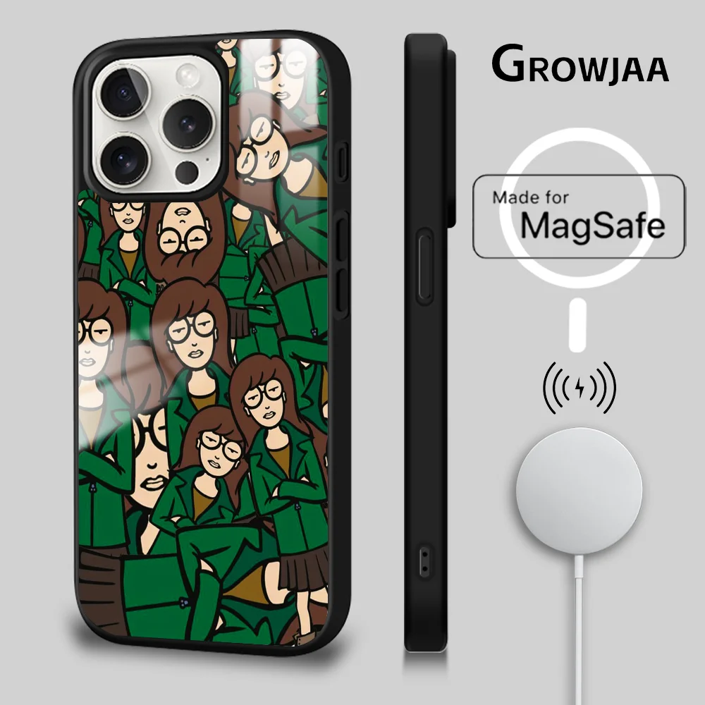 

Cartoon D_DariaS Phone Case For iPhone 16 15 14 13 12 11 Pro Max Plus Mini Magsafe Mirror Wireless Magnetic Cover