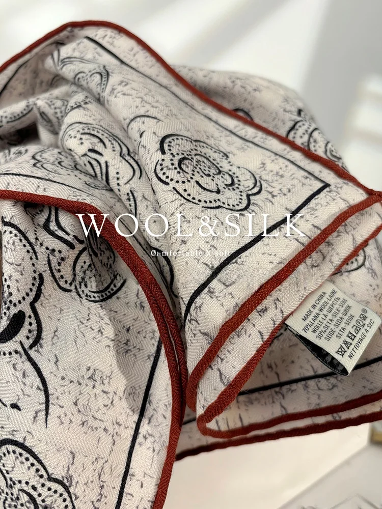 Echarpe-carree-en-soie-et-laine-veritable-ele-cherry-blossom-pour-femme-style-vintage-polyvalente-pour-l'hiver-chauffe-cou-tendance