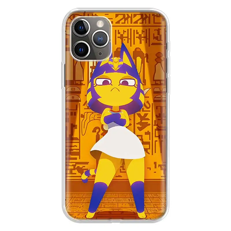 Coque de téléphone en silicone souple Cartoon Ankha, coque pour Apple iPhone 11, 12, Mini, 14, 15, Ultra, 13 Pro, Poly, X, XS Max, 7 Plus, 8, 6S, SE