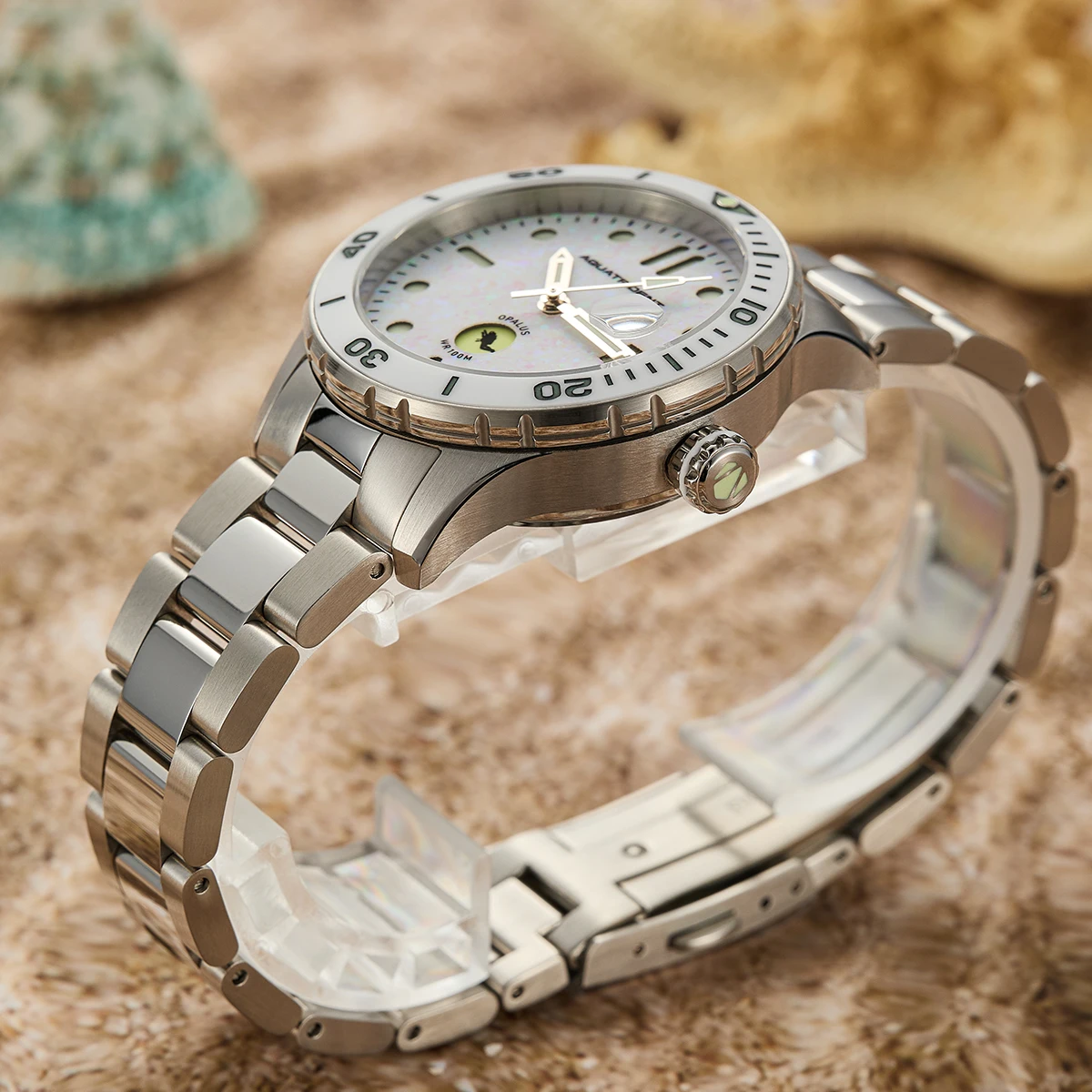 

Aquatrident New Opal 36mm Luxury Women's Mechanical Watch NH38 Mechanical Waterproof 100M Super Luminous Women's Timepiece Gift