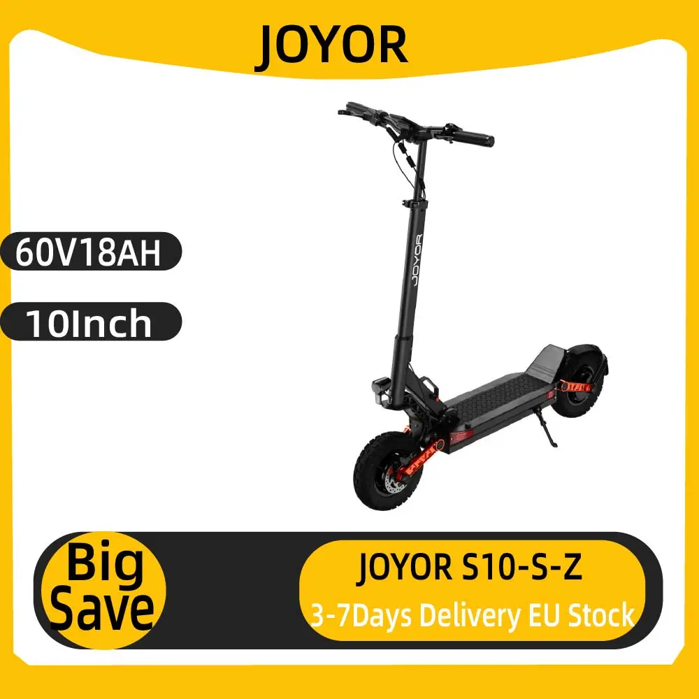 Image of JOYOR S10-S-Z Elektroroller für Erwachsene 60V18AH Akku E-Scooter 10 Zoll Offroad-Luftreifen Faltbarer E-Scooter