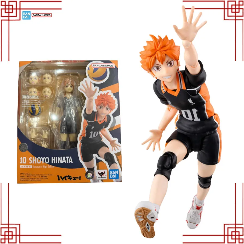 

Bandai S.H.Figuarts Haikyu!! Комплект моделей, натуральная SHF Hinata Shoyo Karasuno, школьная аниме-фигурка, игрушки, рождественские подарки