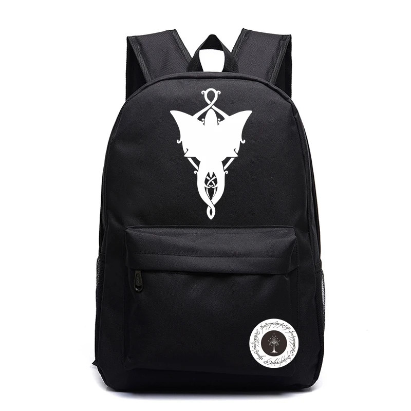 Mochilas escolares de dragón para niños y niñas, mochilas impermeables con estampado de árbol de Gondor, mochila Kawaii para estudiantes