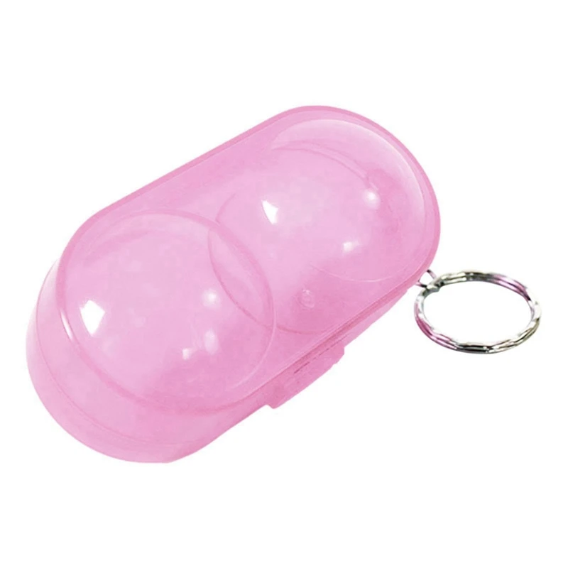 Taşınabilir Masa Tenisi Topu saklama kutusu 2 Top Ping-Pong Depolama Anahtarlık Ile Ping-Pong Konteyner Topu Aksesuarları Pembe