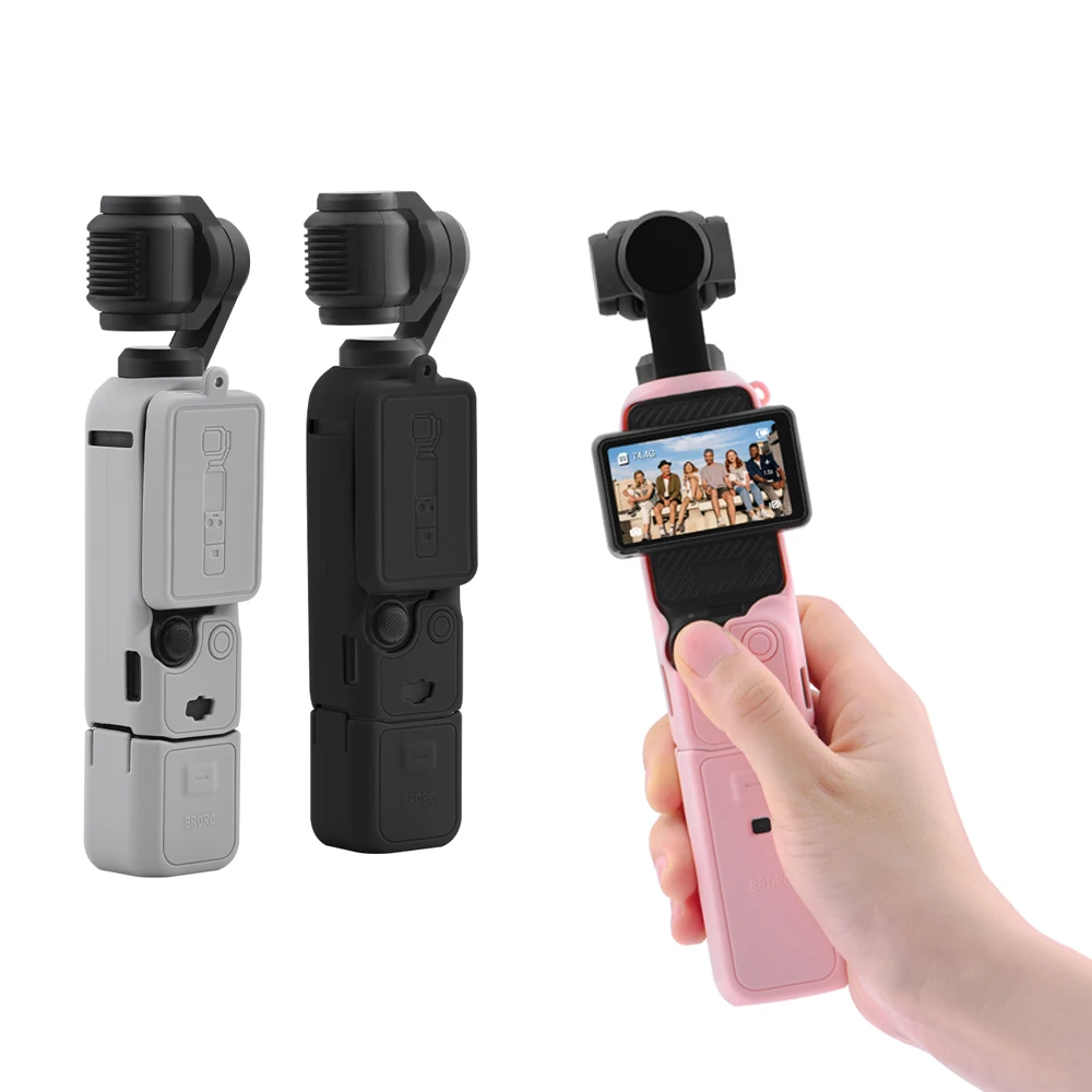 BRDRC Silicone Cover for DJI Osmo Pocket 3 Anti-Scratch Gimbal Camera Handle Soft Lens Protective Case  Vlog Camera Accessories