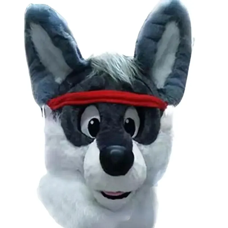 Fursuit głowa husky futrzany pies lis głowa maskotka Halloween Cosplay