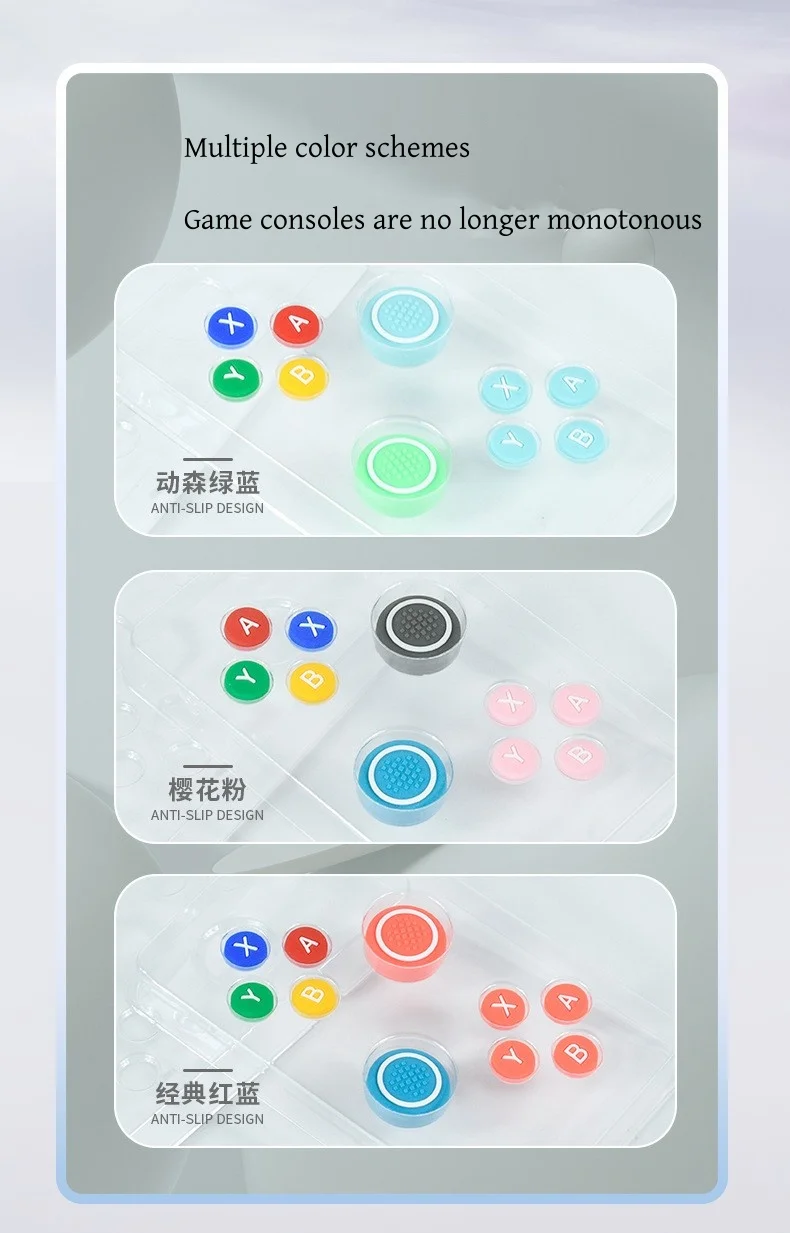 Цветная крышка джойстика для Powkiddy X55 X70 RGB20s X28 X51 X39, ручные аксессуары, декоративные цветные Стикеры с кнопками в подарок