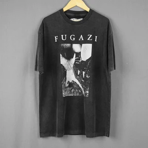Fugazi white cotton t -shirt, cool t -shirt, alternative rock, hardcore, punk, smaller blanket, small men, summer 6 Main Sales Hardcore T -Shirt - №6