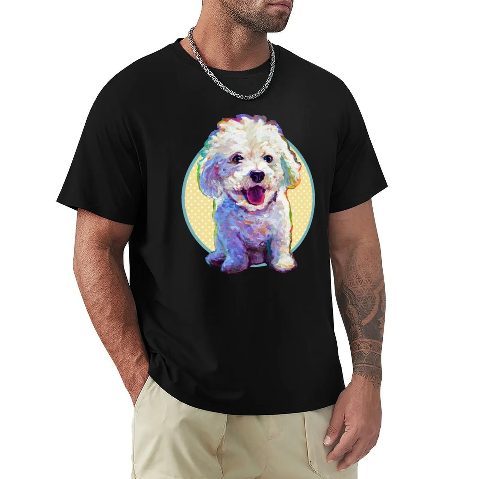 

Cute Little White Bichon Frise by Robert Phelps T-Shirt cute tops Personalized t-shirt man clothes plain white t shirts men