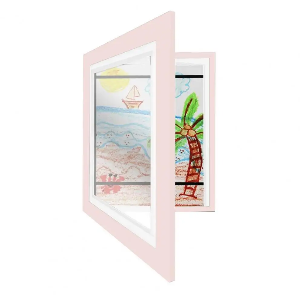 Photo Frame Front Opening Changeable Magnetic Seal Kids A4 Art Frame Picture Display Container Home Decor