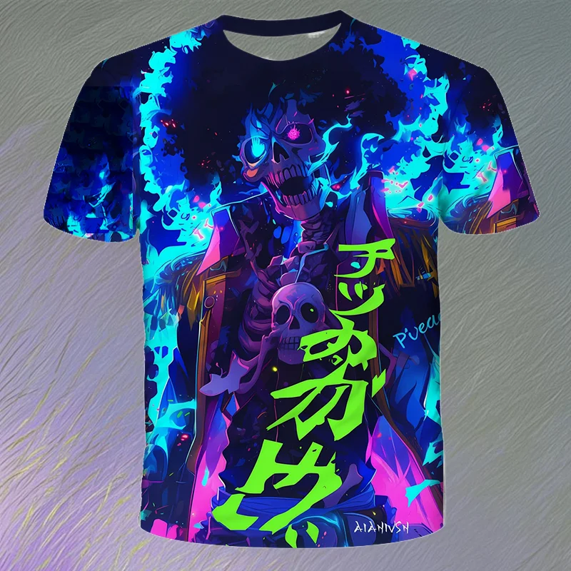 

Детская одежда, повседневная футболка, цельная футболка для мальчиков в стиле аниме, косплей, Луффи, мужской детский топ с короткими рукавами и рисунком для мальчиков, свободный