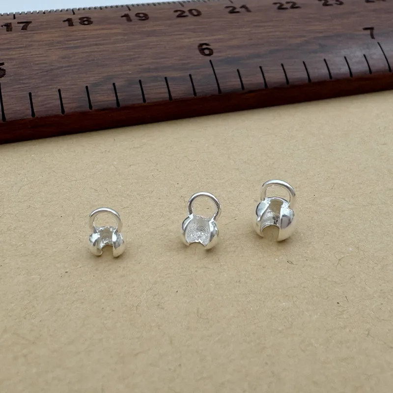 1PCS Solid 925 Sterling Silver Beads DIY Jewelry Making Handmade Components Finding