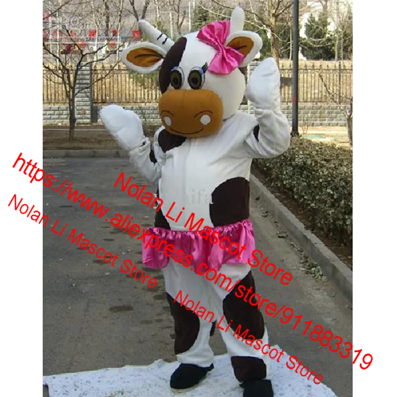 OligMaterial Casque Fleur Jupe Vache Costume De Mascotte, Dessin Animé Trempé, Cosplay, Masade Tim, ixD'anniversaire, Taille Adulte, Haute Qualité, 822