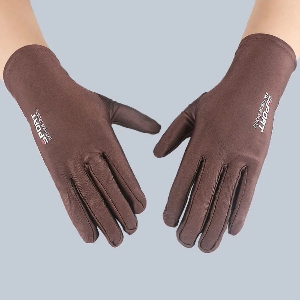 Neue Touchable Screen Sonnenschutz Handschuhe Atmungsaktive Hochelastische Reiten Fahren Handschuhe Anti-UV Nicht-slip Eis Seide Handschuhe Frauen