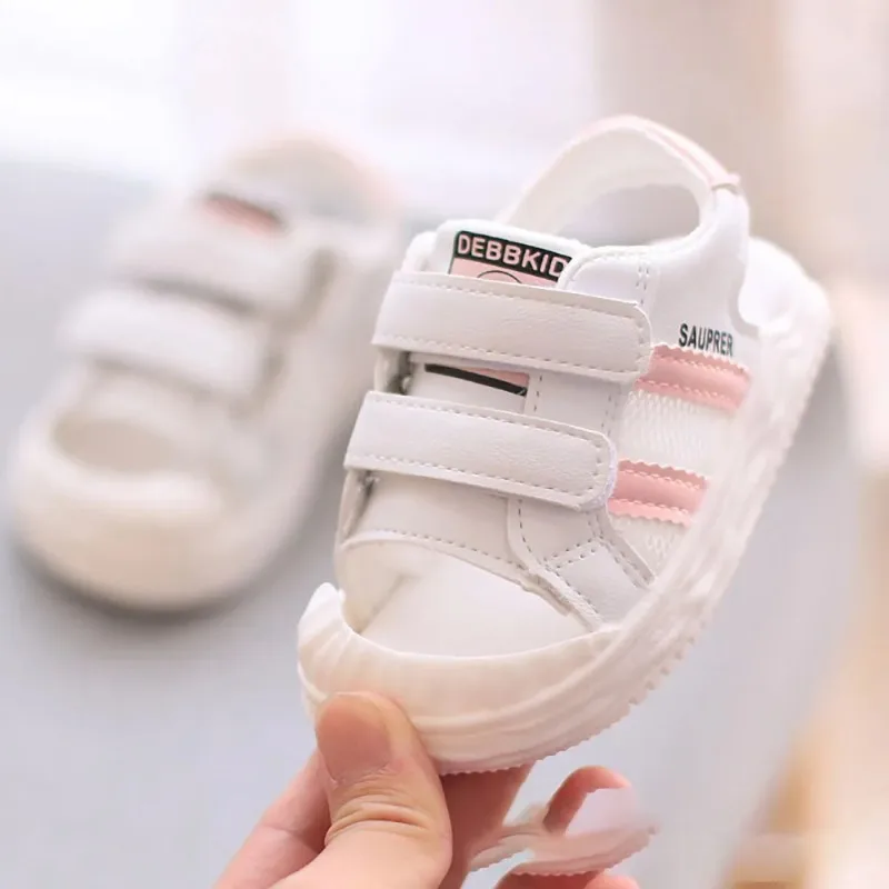 PU Leather Summer Sandals For Children 2024 Trend Fashion Boys Girls Beach Shoes Anti-slippery Soft-soled Toddler Shoes Footwear