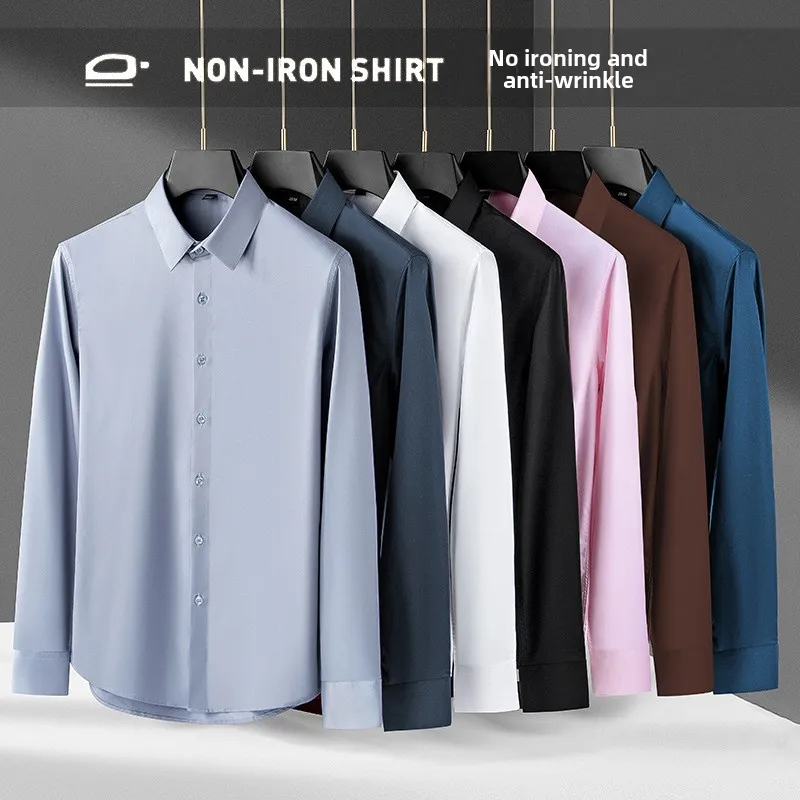 

Длинный рукав мужская рубашка деловая рубашка без складок