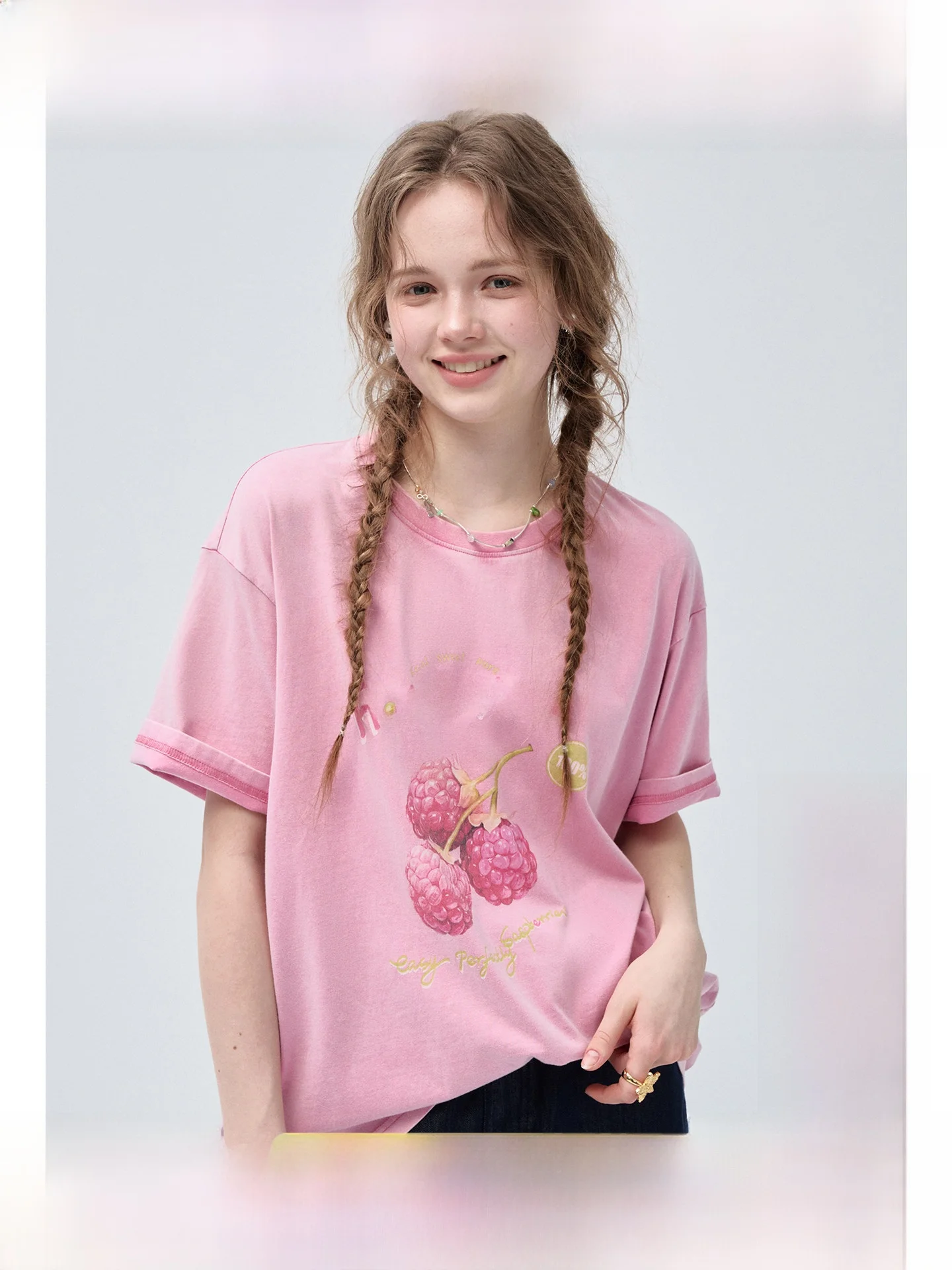 

plus Size round Neck Printed T-Shirt Women Loose Slimming Short Sleeve Summer Commute Casual Style Comfortable Breathable Top