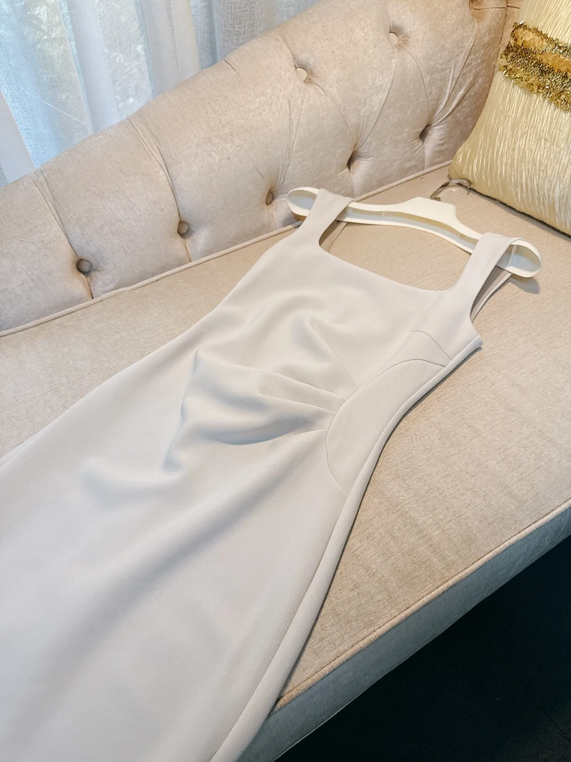 

Kendall Jenner Sle Long Dr Retro Ele Wrap around Summer Vaion Gown High Waist Soft Satin Fabric No Sve A-Line ...