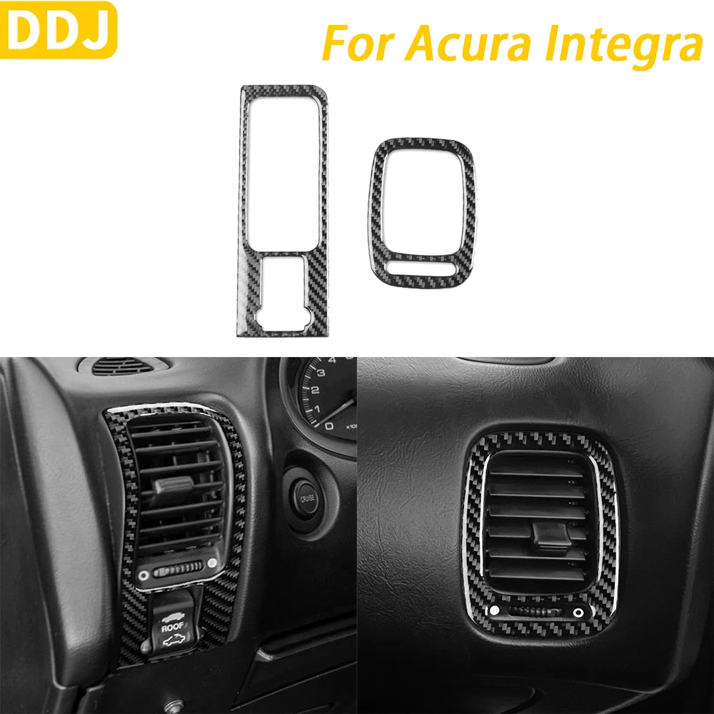 

For Acura Integra 1994-2001 Accessories Carbon Fiber Dashboard Both Side Air Vent Outlet Cover Car Interior Decoration Sticker