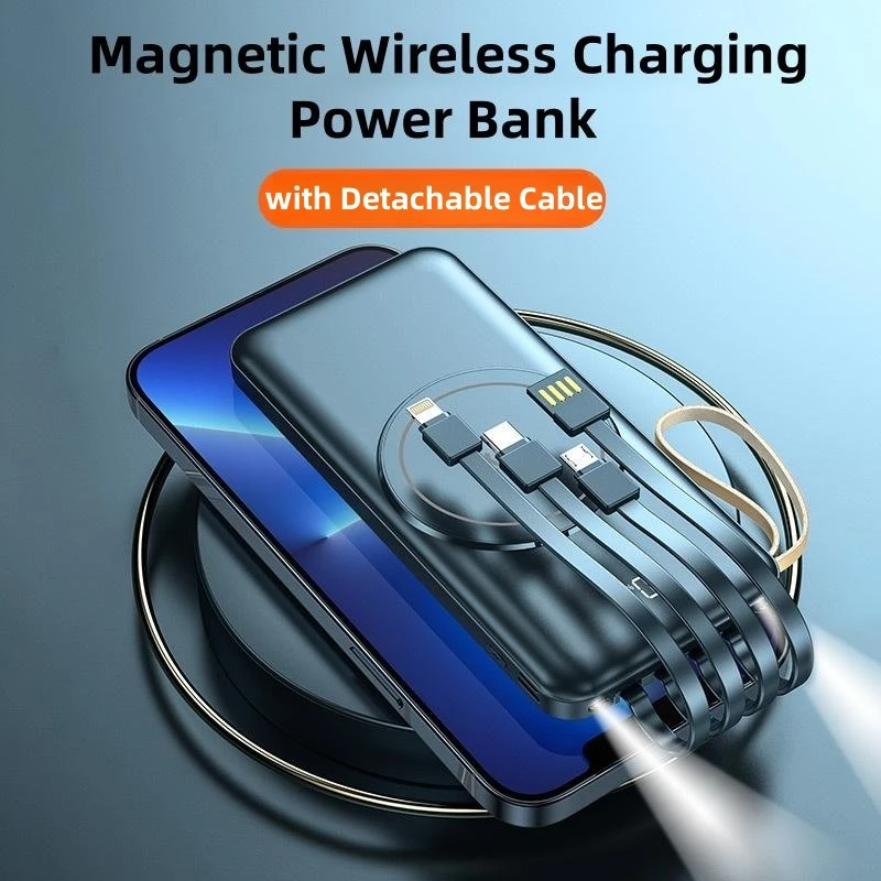 Magnetic Wireless Power Bank 20000mAh Magsafe Powerbank for iPhone 16 Samsung Xiaomi Portable Induction Charger External Battery