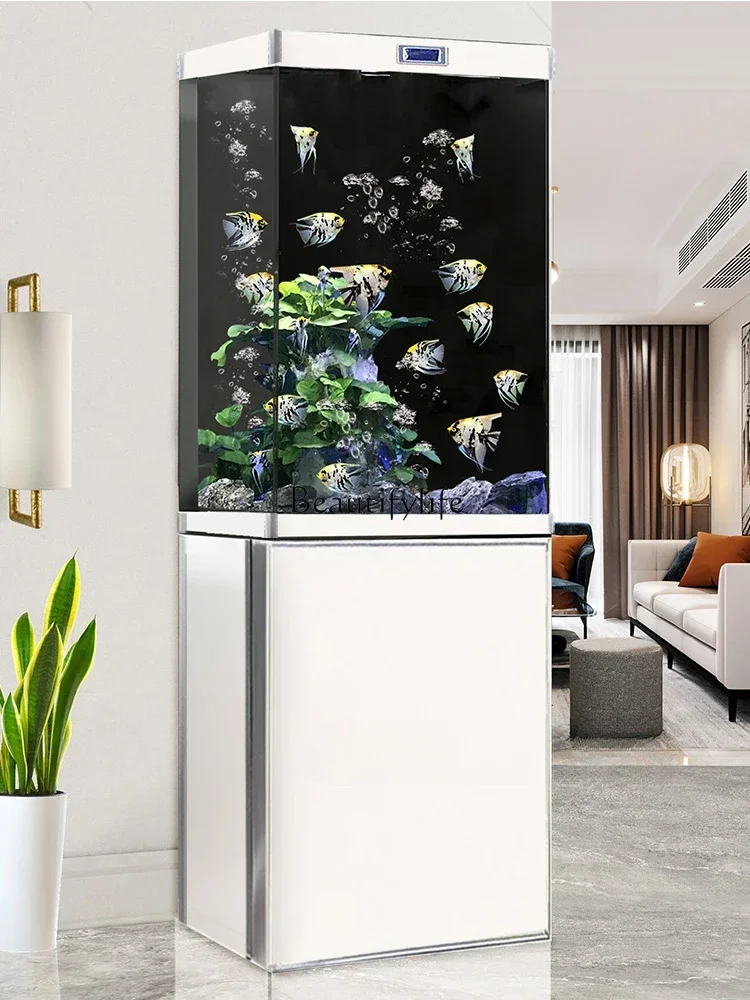 Fish Tank Living Room Home Small and Medium Size 2024 New Square Wall Large Bottom Filter Ecological Landscape Tank