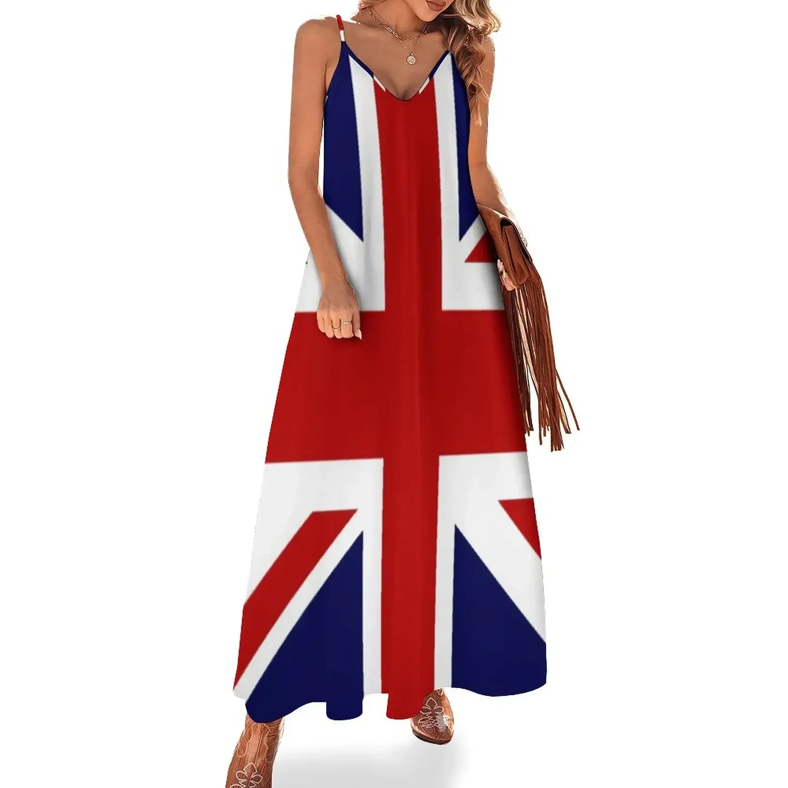 

Union Jack Flag of UK Sleeveless Dress Dress vintage ceremony dresses women's clothing korea stylish