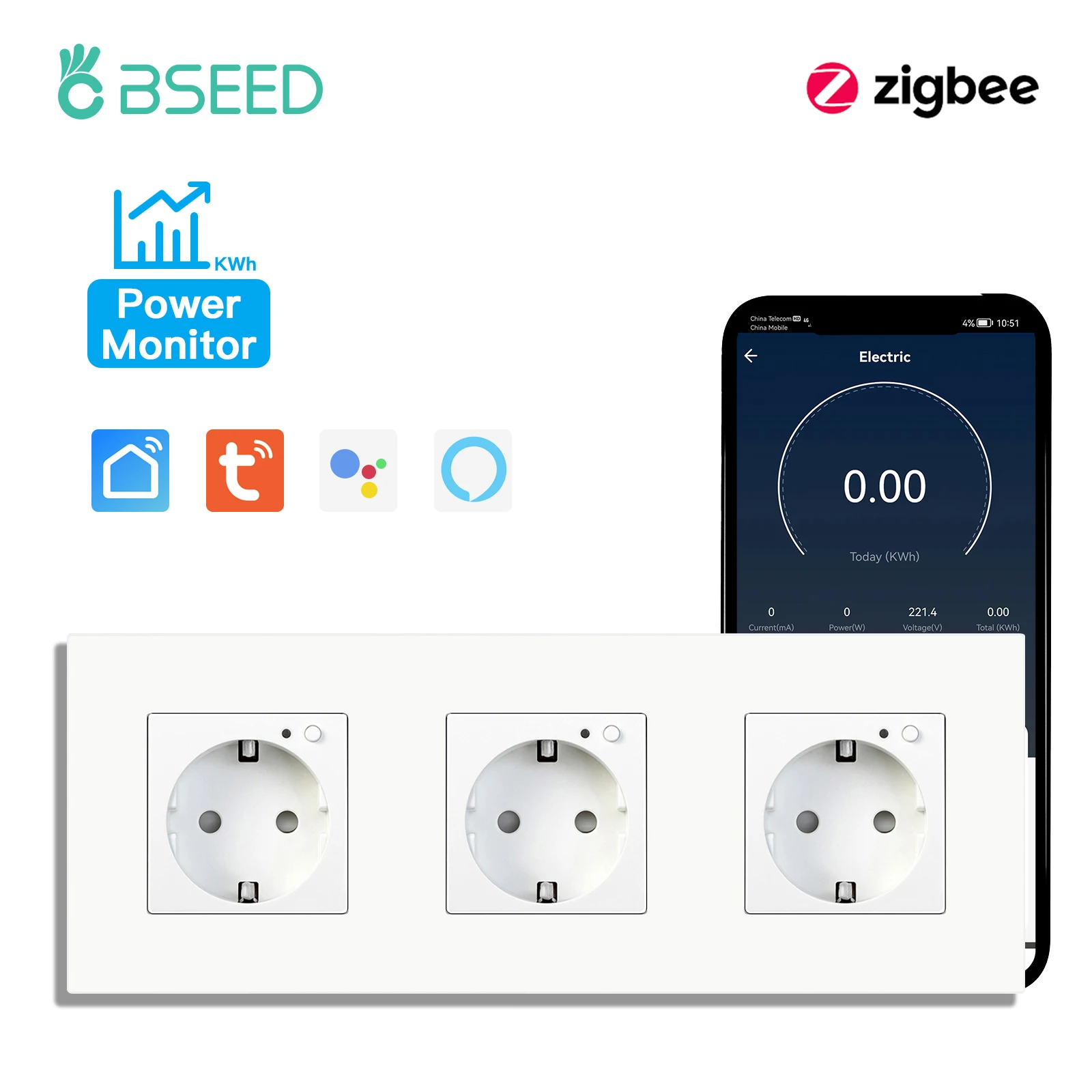 BSEED ZigBee Wandsteckdose 6